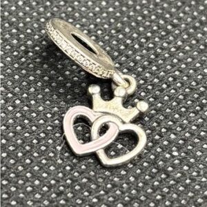 Pandora Silver 925 Hearts and crown Charm
